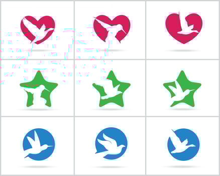 Bird logo vector design collection.