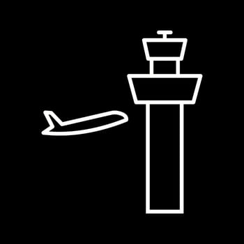Air Control Tower Vector Icon