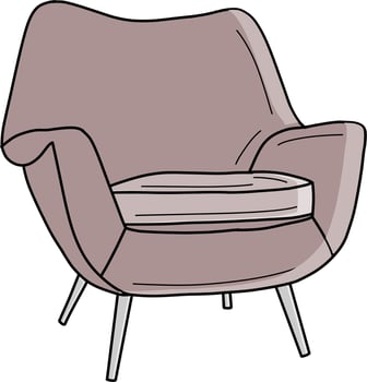 Comfortable chair in living room vector