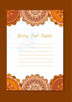 Mandala vintage template card vector