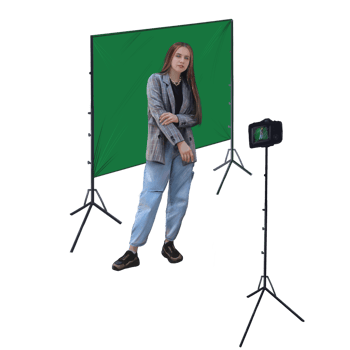 teen blogger filming video content for social networks png
