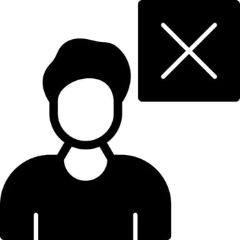 Delete User Vector Icon Design