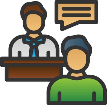 Client Meeting Vector Icon Design