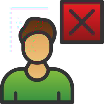 Delete User Vector Icon Design