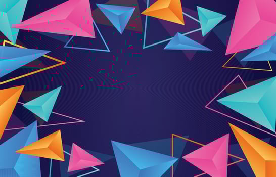 Abstract Background With Triangular Shapes And Multicolored vector