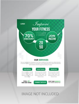 Fitness Gym Flyer template vector