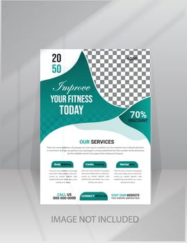 Fitness Gym Flyer template vector