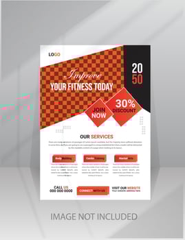 Fitness Gym Flyer template vector