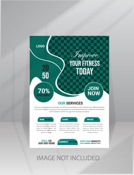 Fitness Gym Flyer template vector