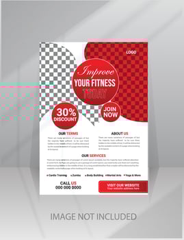 Fitness Gym Flyer template vector
