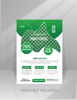 Fitness Gym Flyer template vector