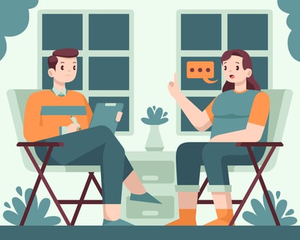 Mental Health Counseling Concept vector