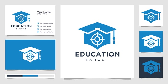 Education Target Logo Symbol Icon Template,Reach the best for school,university,college,graduate logo and business card.Premium Vector