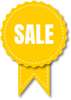 yellow and white sale labels png