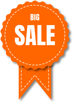 orange and white big sale labels png