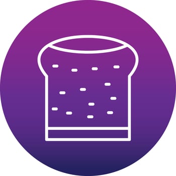 Flat Bread Vector Icon