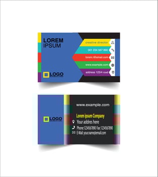 Business card template design vector