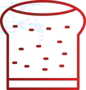 Flat Bread Vector Icon
