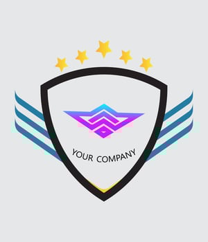 geometric with linear style logo vector logo
