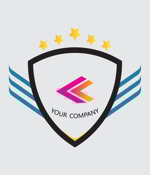 geometric with linear style logo vector logo