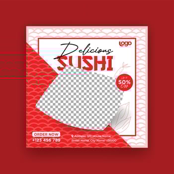 Traditional Japanese Social Media Post vector