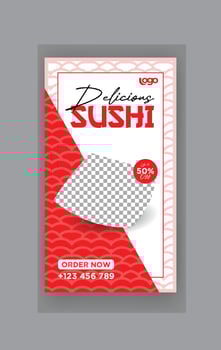 Traditional Japanese Social Media Story vector
