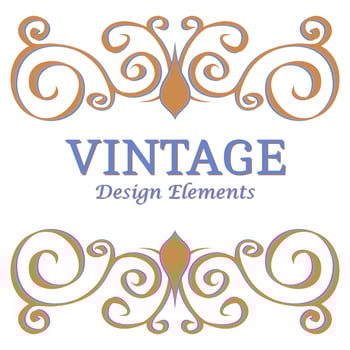 Calligraphic design elements and page decoration. Vintage floral elements for design on a white background. Vector decorative design elements.