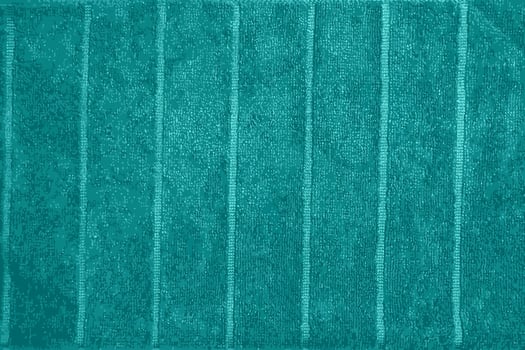 Realistic vector illustration of green microfiber cotton towel texture. Close-up of light natural cotton texture pattern for background