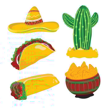LatinAmerican food mexican food design elements vector