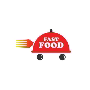 restaurant logo eat food  fast vector
