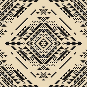 Native american pattern indian ornament pattern geometric ethnic textile texture tribal aztec pattern navajo mexican fabric seamless Vector decoration