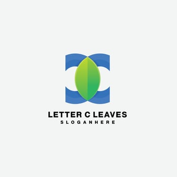 letter c design logo icon gradient colorful vector