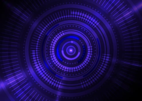 Abstract Technology Purple Circles Background vector