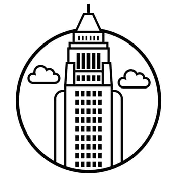World famous building - City Hall USA vector