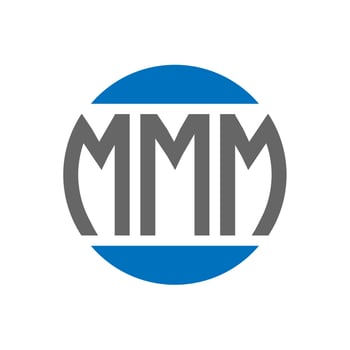 MMM letter logo design on white background. MMM creative initials circle logo concept. MMM letter design. vector