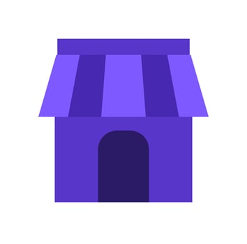 blue store icon design vector