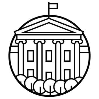 World famous building - White House vector