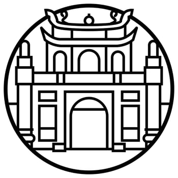 World famous building - Vietnam vector