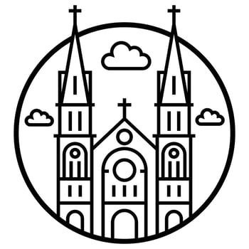 World famous building - Notre Dame Cathedra Vietnam vector