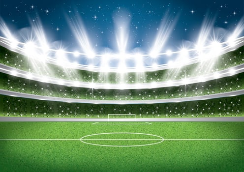 Soccer Stadium. Football Arena. vector