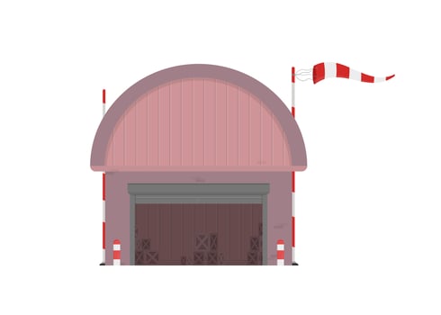Worldwide warehouse delivering. Storehouse building. Logistics container shipping and distribution. Transportation through the world. illustration vector