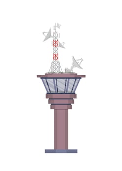 Airport Air Traffic Management. Commercial Passenger Terminal. vector