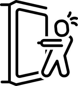 line icon for pulling vector
