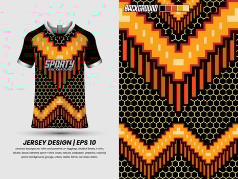 Soccer jersey design for sublimation, sport t shirt design, template jersey vector