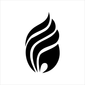 fire set logo. vector set of fire silhouettes with various shapes of burning coals. fire vector pack