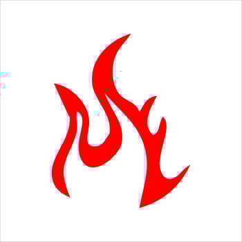 fire set logo. vector set of fire silhouettes with various shapes of burning coals. fire vector pack