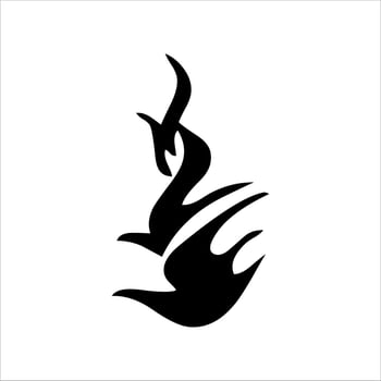 fire set logo. vector set of fire silhouettes with various shapes of burning coals. fire vector pack