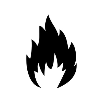 fire set logo. vector set of fire silhouettes with various shapes of burning coals. fire vector pack
