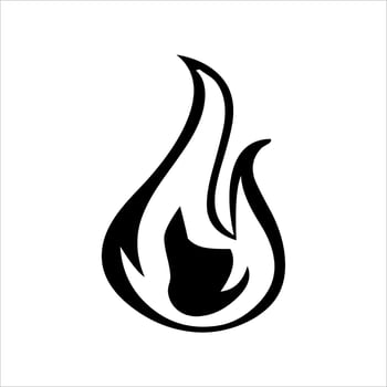 fire set logo. vector set of fire silhouettes with various shapes of burning coals. fire vector pack
