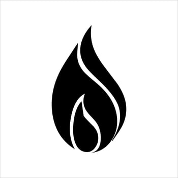fire set logo. vector set of fire silhouettes with various shapes of burning coals. fire vector pack